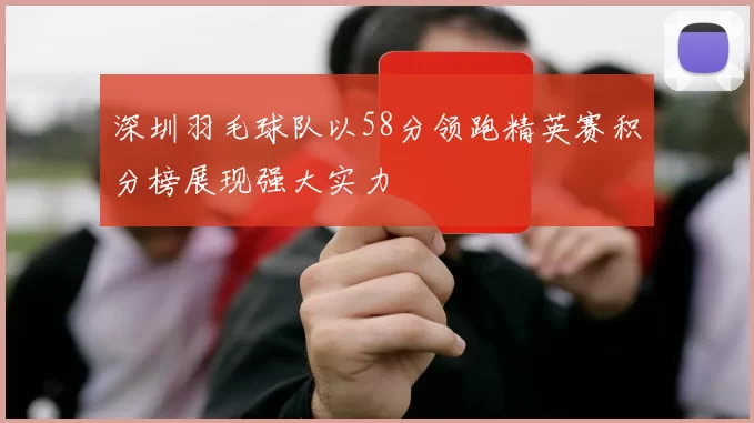 深圳羽毛球队以58分领跑精英赛积分榜展现强大实力